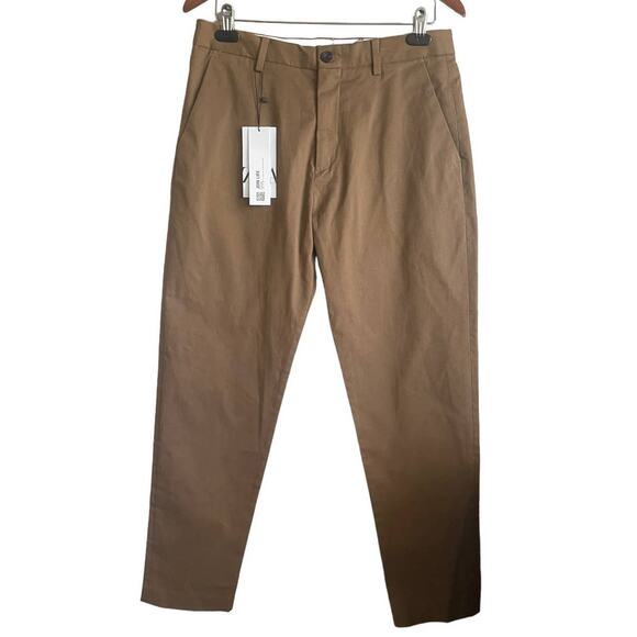 Zara Other - Zara Mens Pants Tapered Leg Pockets Zipper Closure Stretch Size US 31 Brown NWT